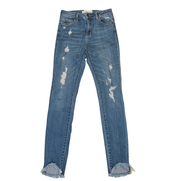 Hidden Denim Distressed Skinny Jeans - Picture 1 of 11